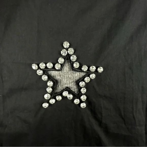 Black Star Embellished/ Embroidered Button Down Shirt Size S - Picture 12 of 12